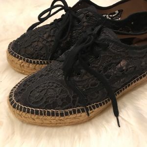 Eric Michael blue lace espadrilles